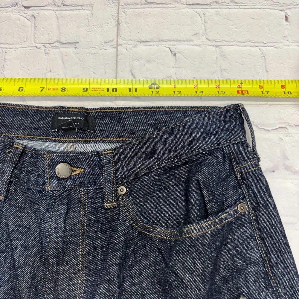NWT Banana Republic Men Athletic Fit Jeans Size 32x30 Blue Denim C128 -1